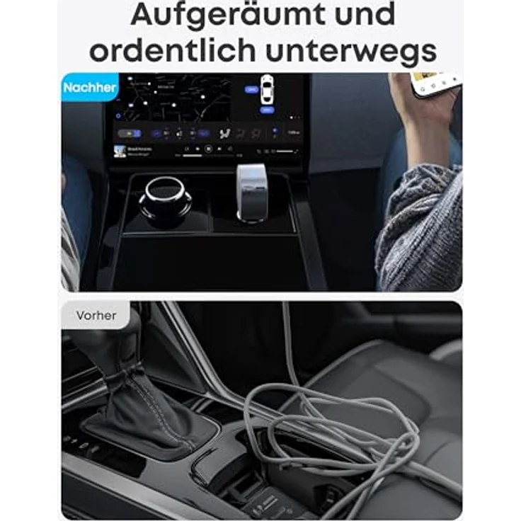 Anker USB-C Kfz-Ladegerät 75W Max, ultra-kompaktes Schnellladegerät mit einziehbarem Kabel für iPhone 16/15, MacBook Pro/Air, iPad und Galaxy, schwarz – Bild 5