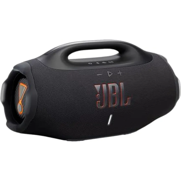 JBL Boombox 4, Tragbarer Bluetooth Lautsprecher mit JBL Pro Sound, AI Sound Boost, IP68 Wasser- und Staubdicht, bis zu 34h Wiedergabe, Auracast Multi-Speaker, 2 Bass-Boost-Modi, Schwarz
