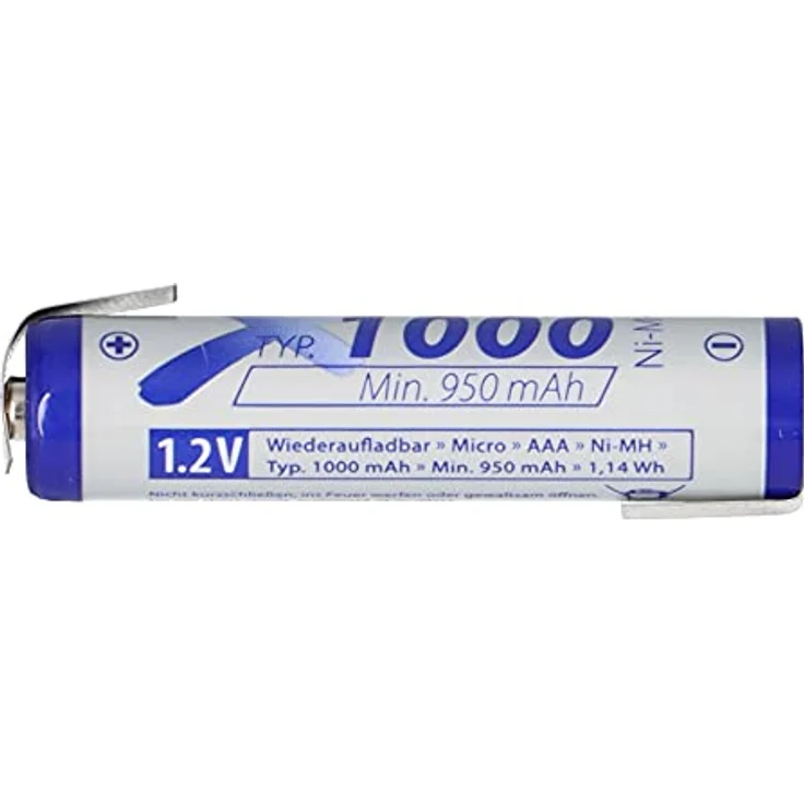 Akkuman.de AAA Micro Akku NI-MH 1,2V 1000mAh Z Lötfahne wiederaufladbar + geringe Selbstentladung – Bild 2