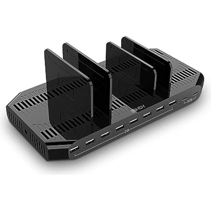 Lindy 120W 10 Port USB-Ladestation, Smart Charging, Typ-A & Typ-C, One Size – Bild 1