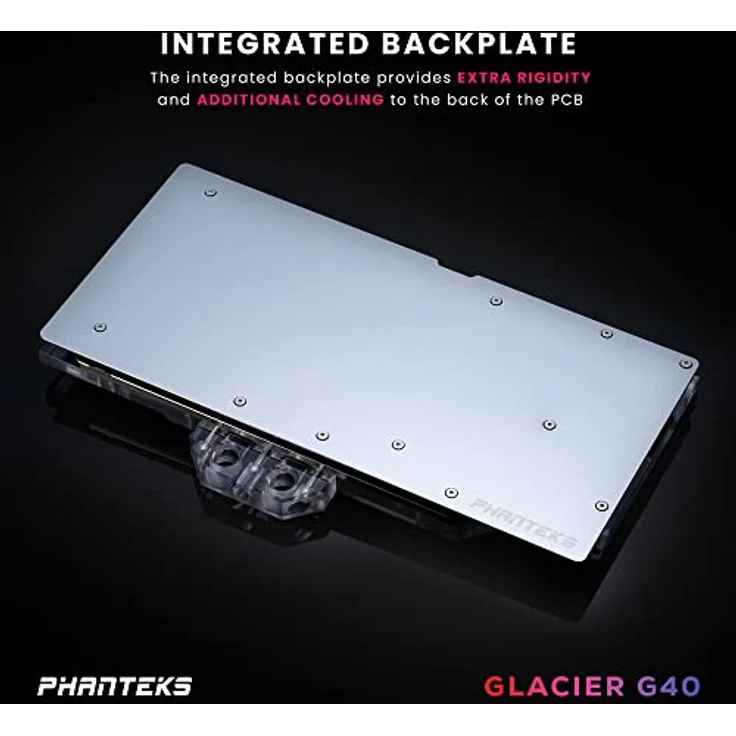 Phanteks Glacier G40 RTX 4080/90 Wasserkühlung inkl. Backplate für MSI, D-RGB - Chrom – Bild 5