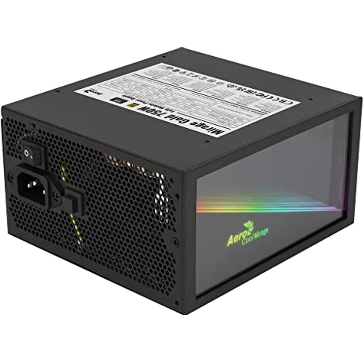 Aerocool MIRAGEGOLD 750W Modulares PC-Netzteil RGB, 80 Plus Gold, Japanische Kondensatoren – Bild 2