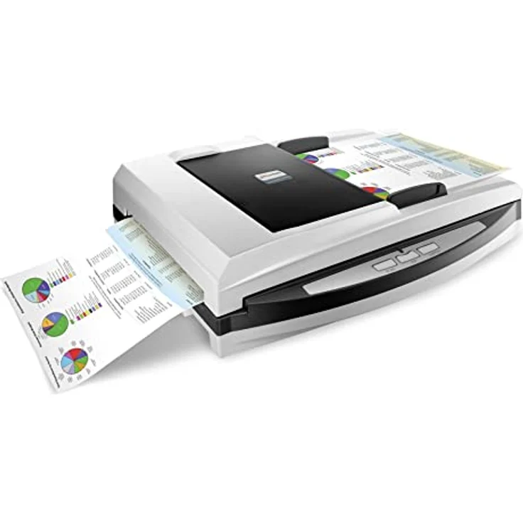 Plustek SmartOffice PL4080 ADF 600 x 600 DPI Flatbed & ADF Scanner, Schwarz, Grau – Scanner (216 x, 0283 – Bild 3