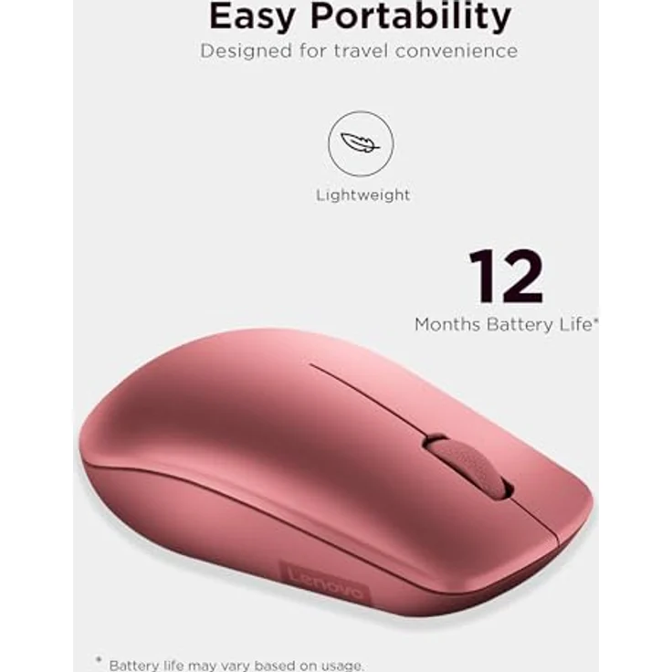 Lenovo 530 Wireless Mouse kirschrot, Funk (GY50Z18990)  – Bild 6