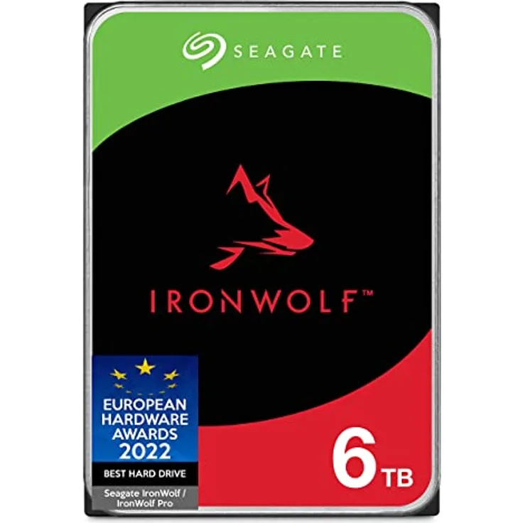 Seagate IronWolf 2TB interne Festplatte NAS HDD, 3.5 Zoll, 5900 U/Min, 256 MB Cache, SATA 6GB/s, silber, inkl. 3 Jahre Rescue Service, Modellnr.: ST2000VNZ03