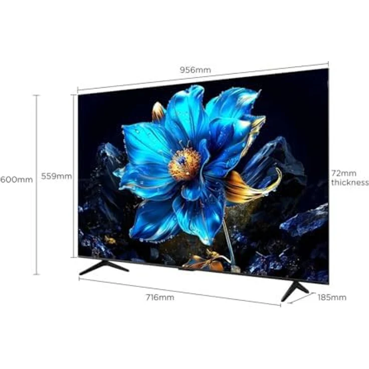 TCL P79K 43P79K, 43 Zoll QLED Smart-TV mit 3840 x 2160 Pixel, WLAN, Dolby Atmos und Google TV, Metallisch – Bild 2