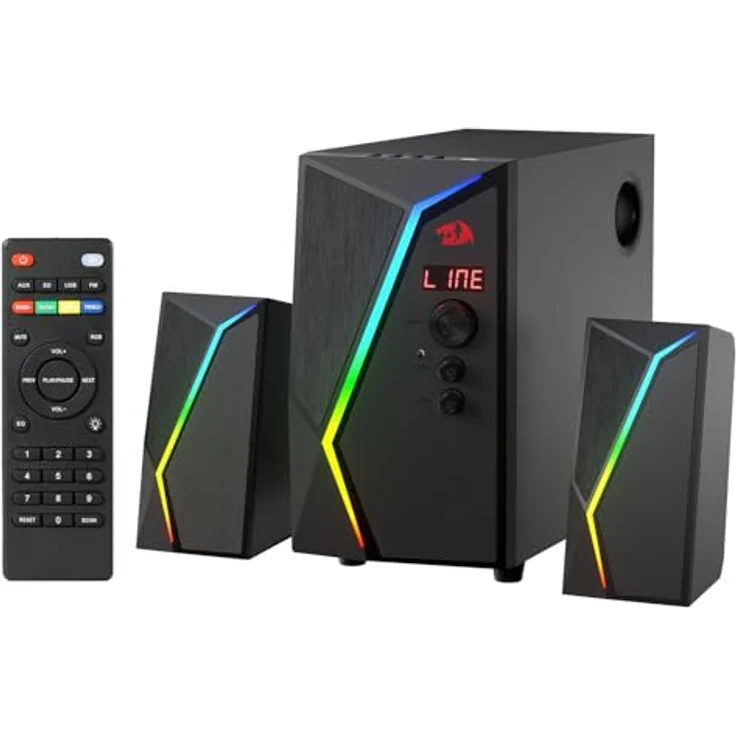 Redragon GS520 PRO, 2.1 PC-Lautsprecher mit 25 W, RGB-Beleuchtung und Bluetooth 5.3, Schwarz – Bild 10