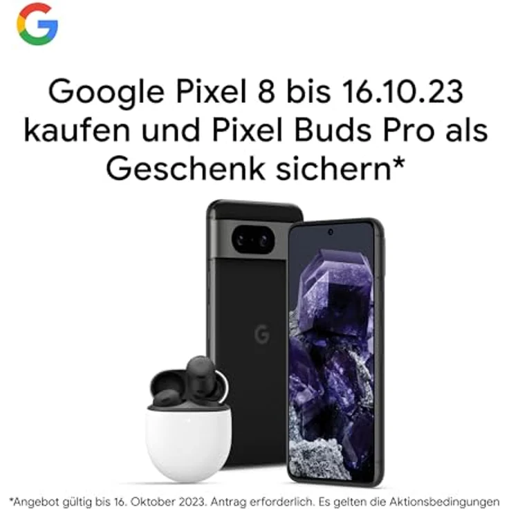 Google Pixel 8 – Android-Smartphone ohne SIM-Lock mit leistungsstarker Pixel-Kamera, 24 Stunden Akkulaufzeit und leistungsstarken Sicherheitsfunktionen – Obsidian, 256 GB – Bild 2
