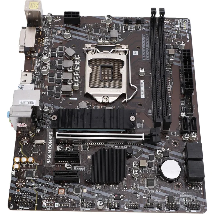 KKmoon B460M Computer-Motherboard für Intel Core i9/i7/i5/i3, LGA 1200, DDR4 2933 MHz, einfache Installation, 64 GB Maximalram
