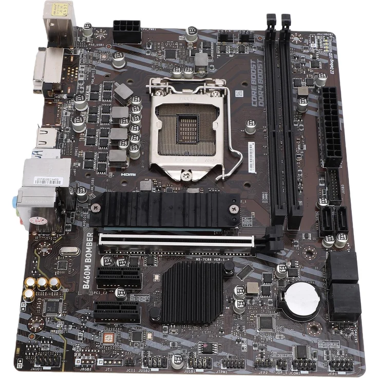 KKmoon B460M Computer-Motherboard für Intel Core i9/i7/i5/i3, LGA 1200, DDR4 2933 MHz, einfache Installation, 64 GB Maximalram