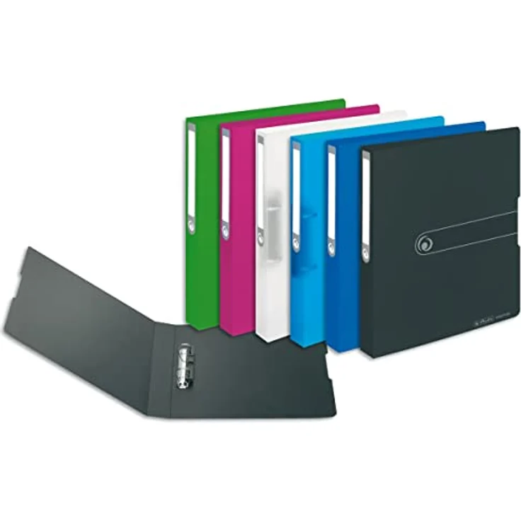 Herlitz Präsentationsordner, Ringbuch A4 PP 2-Ring 3,8cm opak blau easy orga to go – Bild 6