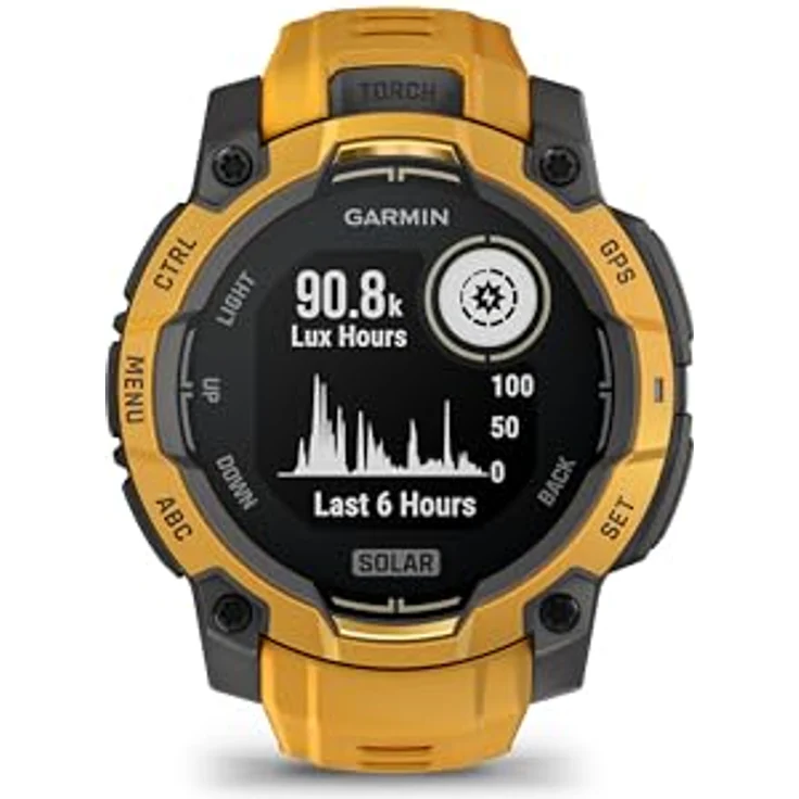 Garmin Instinct 3 45mm SOLAR – Multisport-Smartwatch mit 0,9" Display, 28 Tagen Akkulaufzeit, 80+ Sport-Apps, GPS, LED-Taschenlampe, wasserdicht – Bild 2