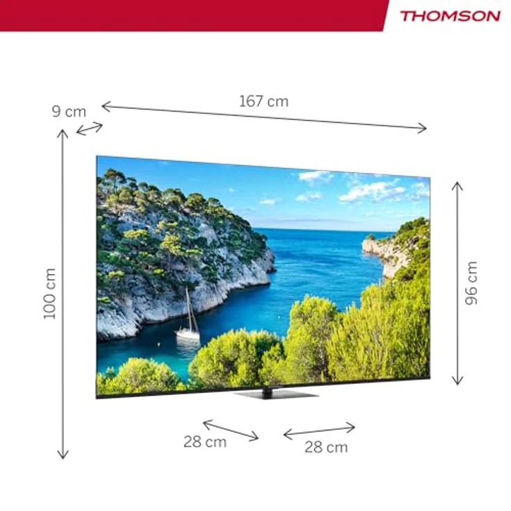 Thomson 75UG5C14, 75 Zoll (190cm) 4K Ultra HD Smart Google TV mit Wi-Fi, Dolby Audio, HDR10, Bluetooth 5.1, Triple-Tuner und HDMI – Bild 2