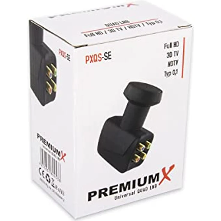 Premium X Quad LNB PXQS-SE Black Edition SAT DVB-S2 HDTV 4K für 4 Teilnehmer – Bild 3