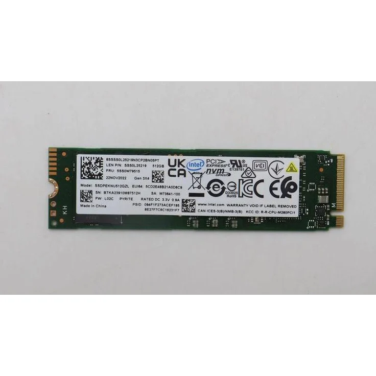 Lenovo 512GB M.2 PCIe 3.0 x4, SSD Festplatte für hohe Datenübertragungsraten, 512 GB