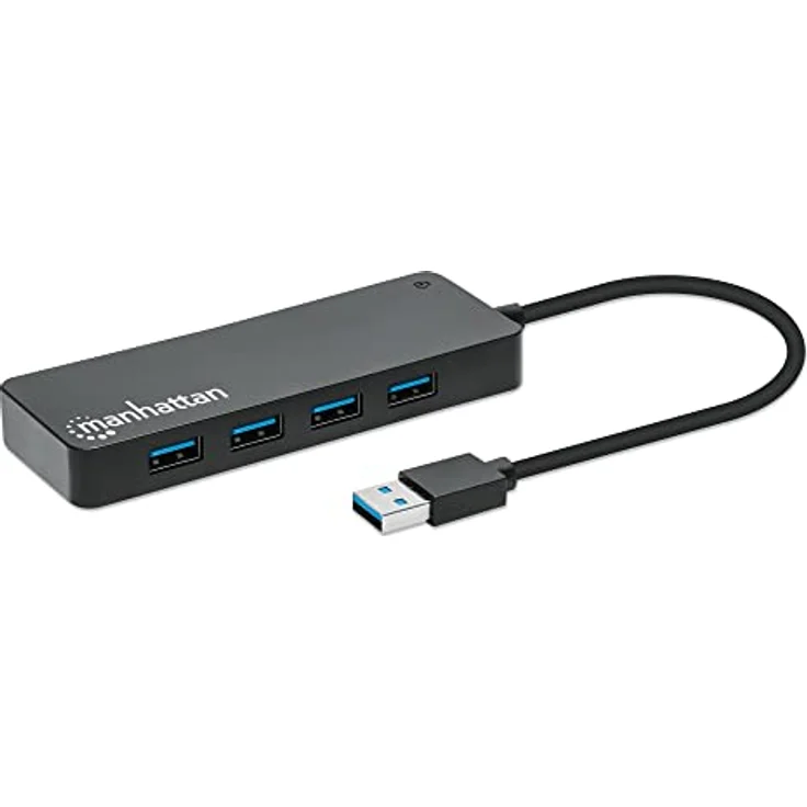 Manhattan 7-Port USB Hub A-Stecker A-Buchse 5Gbit/s schwarz – Bild 2