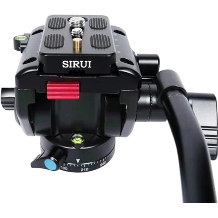 Sirui VA-5 Fluid Videoneiger (mit Schnellwechselplatte 69mm, flache Basis, Aluminium) schwarz – Bild 6
