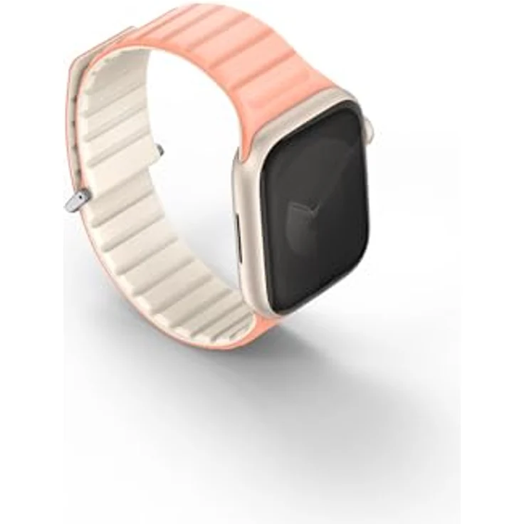 Uniq Revix Evo, Uhrenarmband für Apple Watch 1/2/3/4/5/6/7/8/9/SE/SE2/Ultra/Ultra2, reversibel, aus Silikon und Edelstahl, 43/44/45/49mm, pink – Bild 1