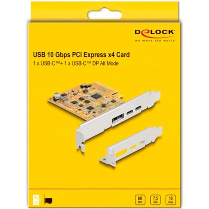 DeLOCK USB-Controller PCIe x4 Karte zu 1x EXT. USB-C 10 Gbit/s B. + 1x extern USB-C DP Alt Mode, Asmedia ASM3142 Chip, Linux & Windows 10 Treiber, Windows 11 kompatibel – Bild 8