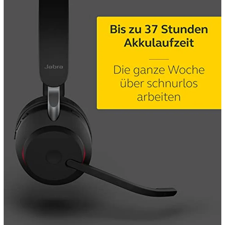 Jabra Evolve2 65 Headset, UC, USB-A, schwarz – Bild 4