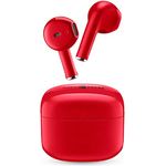 Music Sound | Swag - Kabelloses Kapsel-Headset - Wiedergabezeit bis 20 Stunden - Bluetooth - Rot