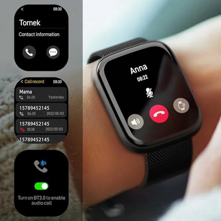 maxlife Forever Smartwatch SW-330 ForeVigo 4 schwarz, 1,95 Zoll AMOLED Bildschirm, bis zu 7 Tage Akkulaufzeit – Bild 5