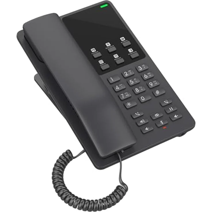 Grandstream GHP621 IP-Telefon, Schwarz, Kabelgebundenes Mobilteil, 2 Zeilen, LCD, Gigabit Ethernet – Bild 2