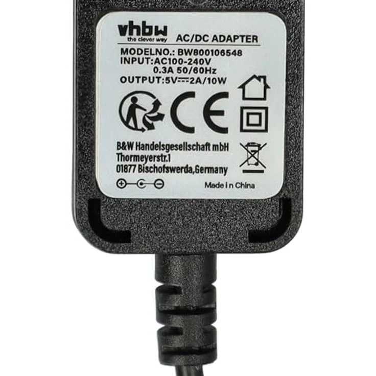 vhbw Netzteil kompatibel mit Medion Lifetab E10312, AC/DC Adapter mit 123 cm Kabellänge, schwarz – Bild 5