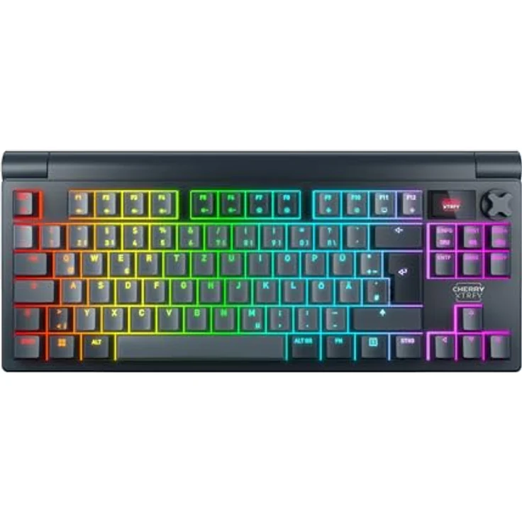 CHERRY XTRFY MX 8.3 TKL Wireless, Mechanische Gaming-Tastatur mit Hot Swappable MX2A RED Switches, Deutsches Layout (QWERTZ), Starfall Grey, Triple-Mode-Connection, 4000 Hz Polling Rate – Bild 1