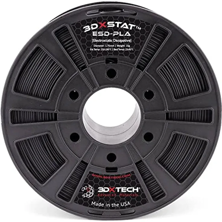 3D Xtech 3DXSTAT Conductive ESD Filament PLA, geruchsarm und schlagfest, 2.85mm, 750g, schwarz