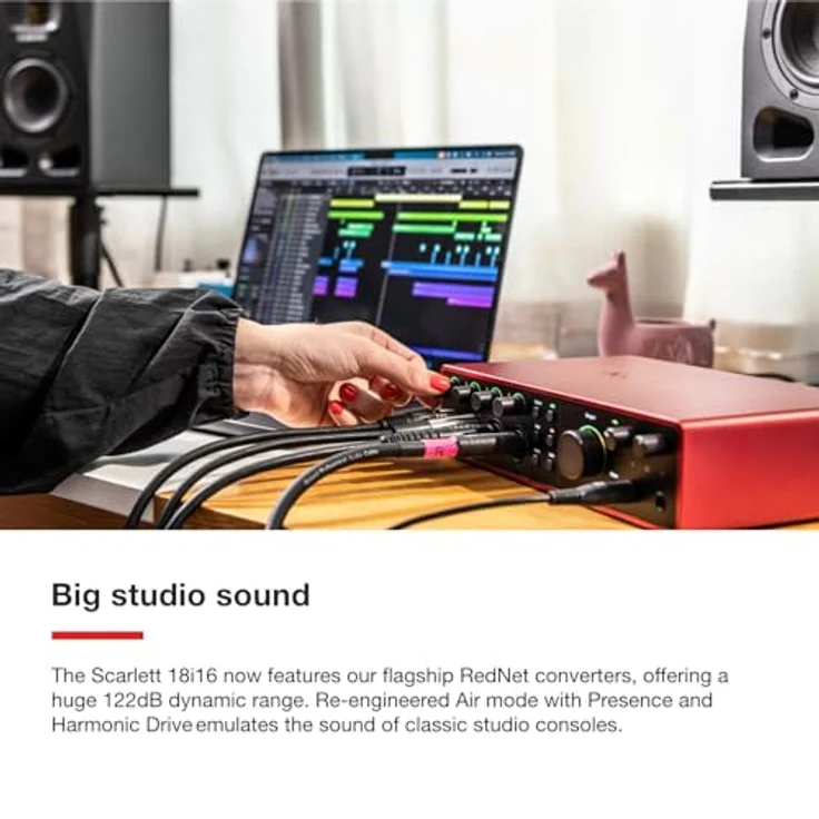 Focusrite Scarlett 18i16 4th Gen, USB-Audio-Interface mit 18 Eingängen, 16 Ausgängen, 24 Bit/192 kHz Wandlern und umfassender Software für Musikproduktion und Podcasting – Bild 5