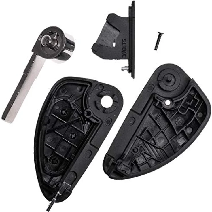 mt-key Klappschlüssel Ersatzgehäuse für Alfa Romeo 156/147/937 GT, 3 Tasten inkl. VARTA CR2032 Knopfzelle 3V – Bild 2