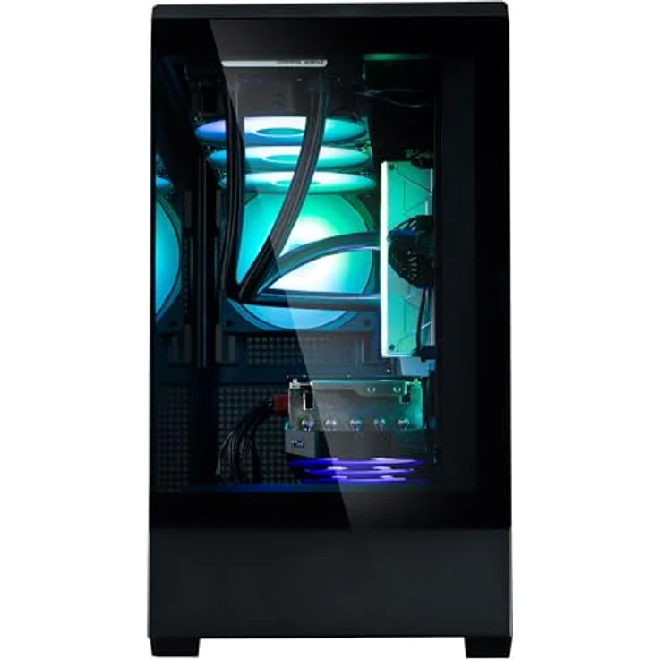 Zalman ATX Semi-Tower Gehäuse, Mini-Tower mit 3 x 120 mm LED A-RGB, schwarzes gehärtetes Glas, für Micro-ATX/Mini-ITX M/B, Typ C/USB 3.0 – Bild 6