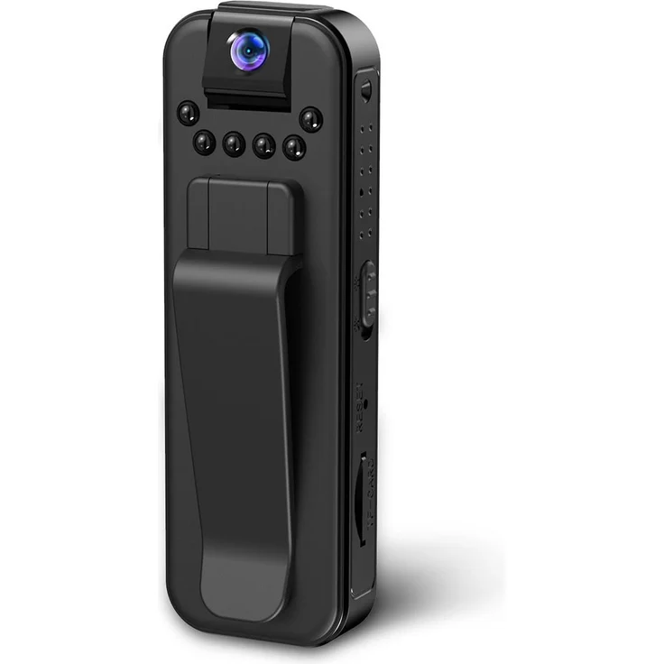 Dopwii Tragbare HD 1080P Körperkamera, Mini-Videorekorder mit drehbarem 180° Objektiv und Nachtsichtmodus für Sport und Outdoor