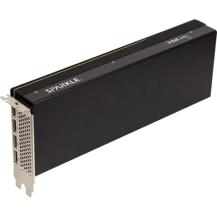 SPARKLE B60 Pro Intel Arc, passive GDDR6 Grafikkarte mit 24.576 MB, 4 Monitor Unterstützung, PCIe 5.0, maximale Auflösung 8192 x 4320 Pixel