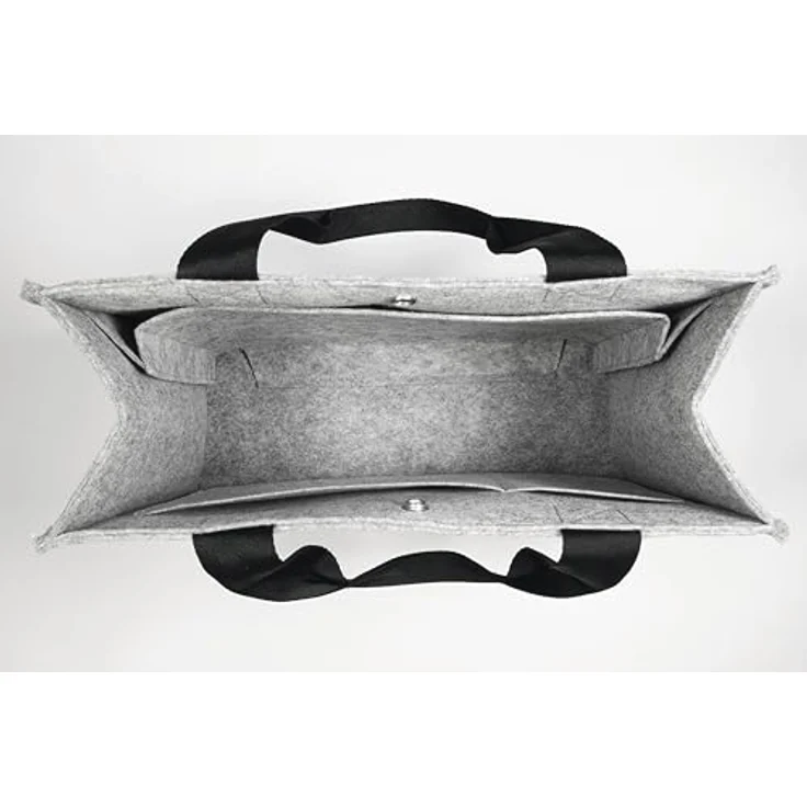 Sigel BA430, Notebooktasche aus recyceltem PET für Laptops bis 15,4", grau, belastbar bis 12 kg, faltbar, individuelle Beschriftung – Bild 6