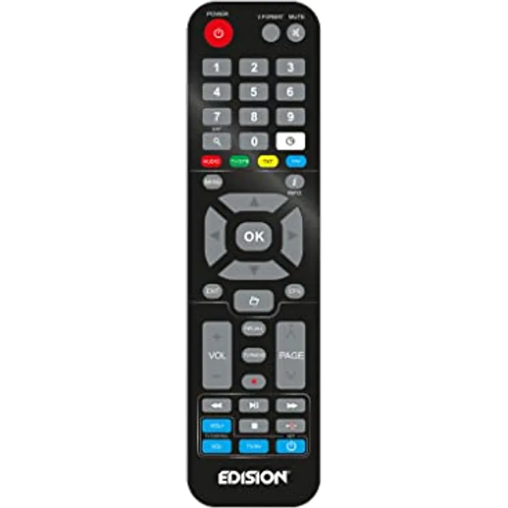 EDISION UNIVERSAL Fernbedienung EDI-RCU 4 Learn, ORIGINAL, PROGRAMMIERBAR, 2in1 TV & Receiver, Picco T265, Picco T265+, Nano T265+, Picco T265 pro, PING T2/C, Proton S2, Picco T2