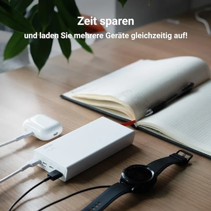 Green Cell Powerbank 20000mAh 22.5W PD USB C Externer Handyakkus Weiß GC PowerPlay20s Tragbares Ladegerät Power Delivery Schnellladefunktion QC 3.0 für iPhone 15 14 13, Galaxy S23 S24, iPad, Handys – Bild 4