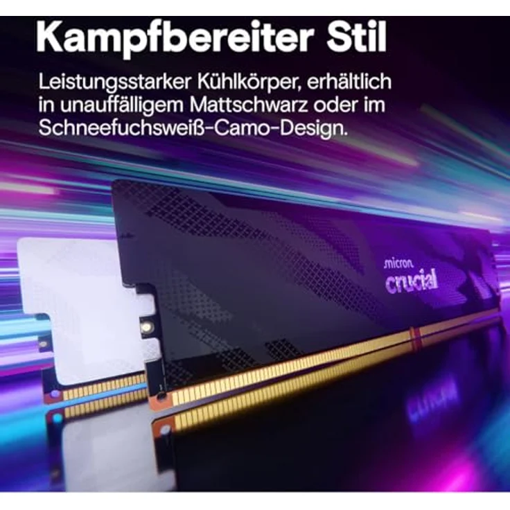 Crucial Pro DDR5-6400 Kit, 32GB (2x16GB) UDIMM, CL32 B Overclocking, 6400 MHz, Schwarz – Bild 5