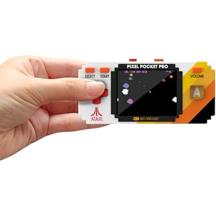 MYARCADE Pixel Pocket Pro Atari, tragbare Mini-Konsole mit 5,08 cm Bildschirm, rot/schwarz – Bild 4
