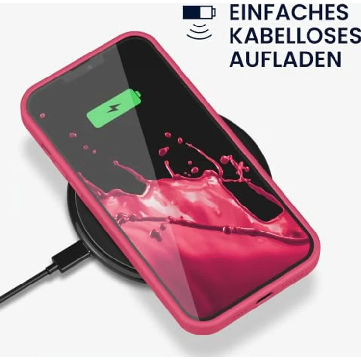 kwmobile Handyhülle für iPhone 13 Pro Max – Silikon Case in Awesome Pink, flexibel und rutschfest, kabelloses Laden – Bild 5