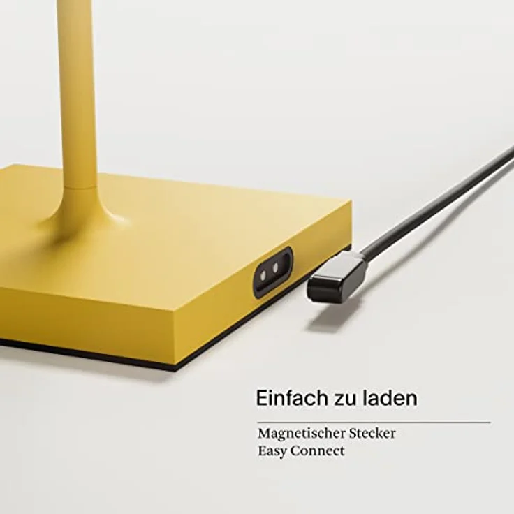 SIGOR Nuindie Stehleuchte - Dimmbare LED Akku-Stehlampe Indoor & Outdoor, IP54 spritzwassergeschützt, Höhe 120 cm, aufladbar mit Easy Connect, 12 h Leuchtdauer, sonnengelb – Bild 5