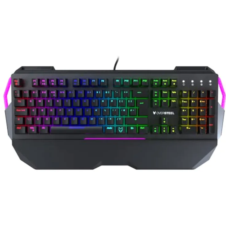 Oversteel Iron - Mechanische Gaming-Tastatur, RGB, Rot Switch, deutsches Layout