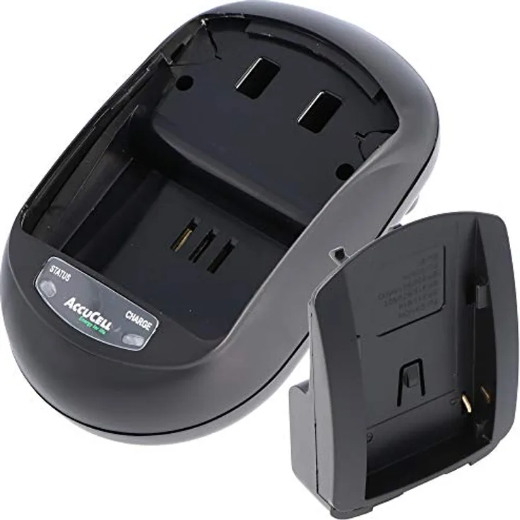 AccuCell Schnell-Ladegerät für Canon BP-911, BP-914, BP-915, BP-924, kompatibel mit baugleichen Akkus, effiziente Ladegeschwindigkeit