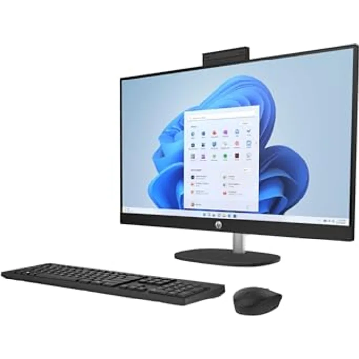 HP 27-cr0471ng All-in-One PC, 27" FHD, AMD Ryzen 7 7730U, 16 GB RAM, 512 GB SSD, Shell White, Windows 11 Home