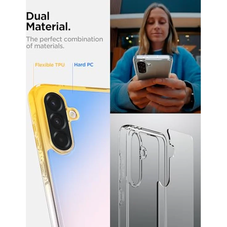 Spigen Ultra Hybrid Hülle für Samsung Galaxy A56 5G -Crystal Clear mit PC Platte und TPU-Rahmen – Bild 5
