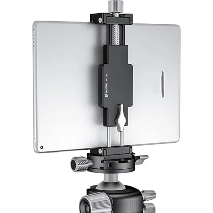 LEOFOTO LF-PC-230, Tablet Stativ Halterung aus schwarz eloxiertem Aluminium, kompatibel mit iPad, Microsoft Surface & mehr, Tragkraft bis 8 kg – Bild 2