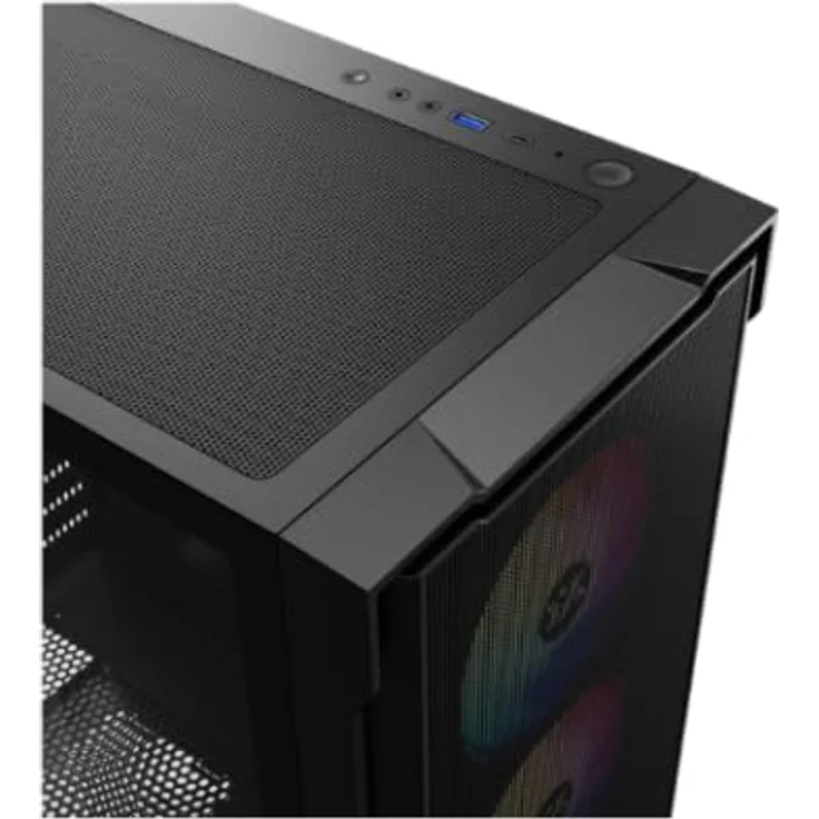 XYZ AIRONE Tower 300 x Mesh, PC-Gehäuse mit gehärtetem Glas, 6XVENT 120-140 mm ARGB, schwarz – Bild 5