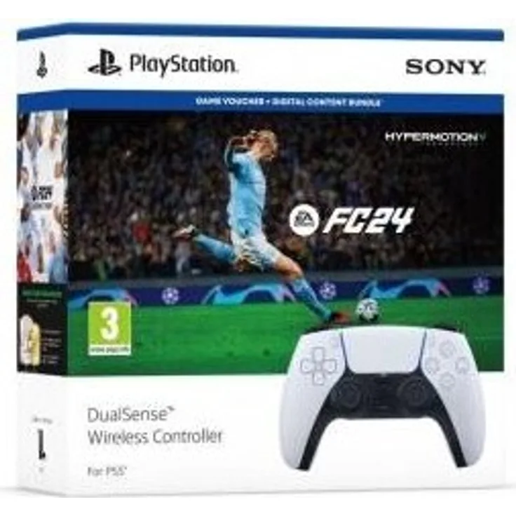 Sony DualSense Controller PS5 inkl EA Sports FC 24, Gamepad mit haptischem Feedback und adaptiven Triggern