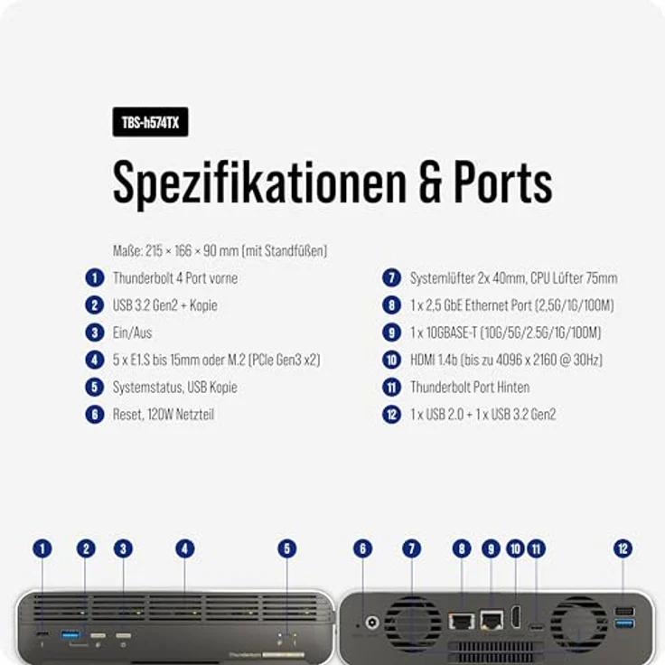 QNAP TBS-H574TX-I3-12G (0 TB), NAS – Bild 6